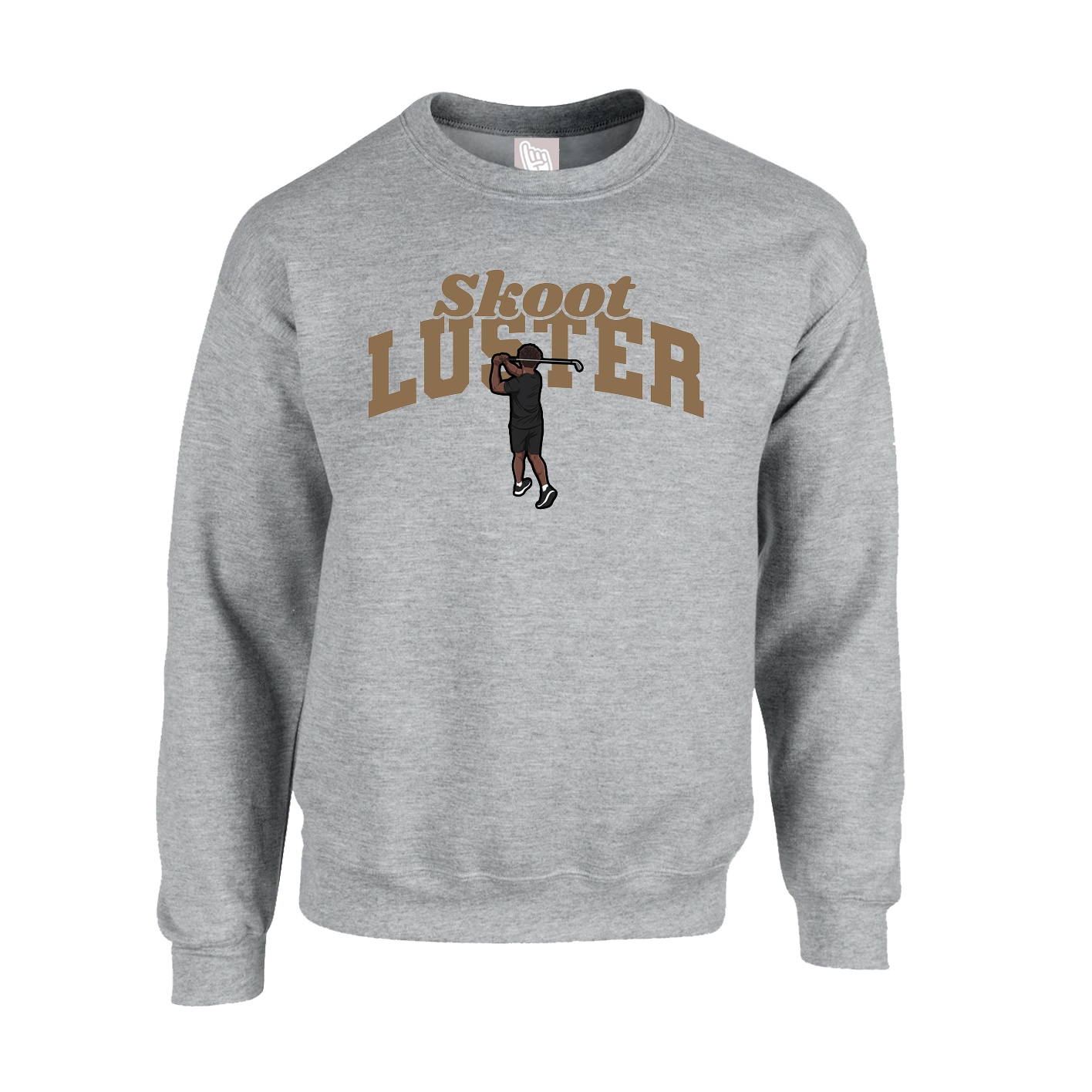 Fleece Crew — Signature Arch in Grey