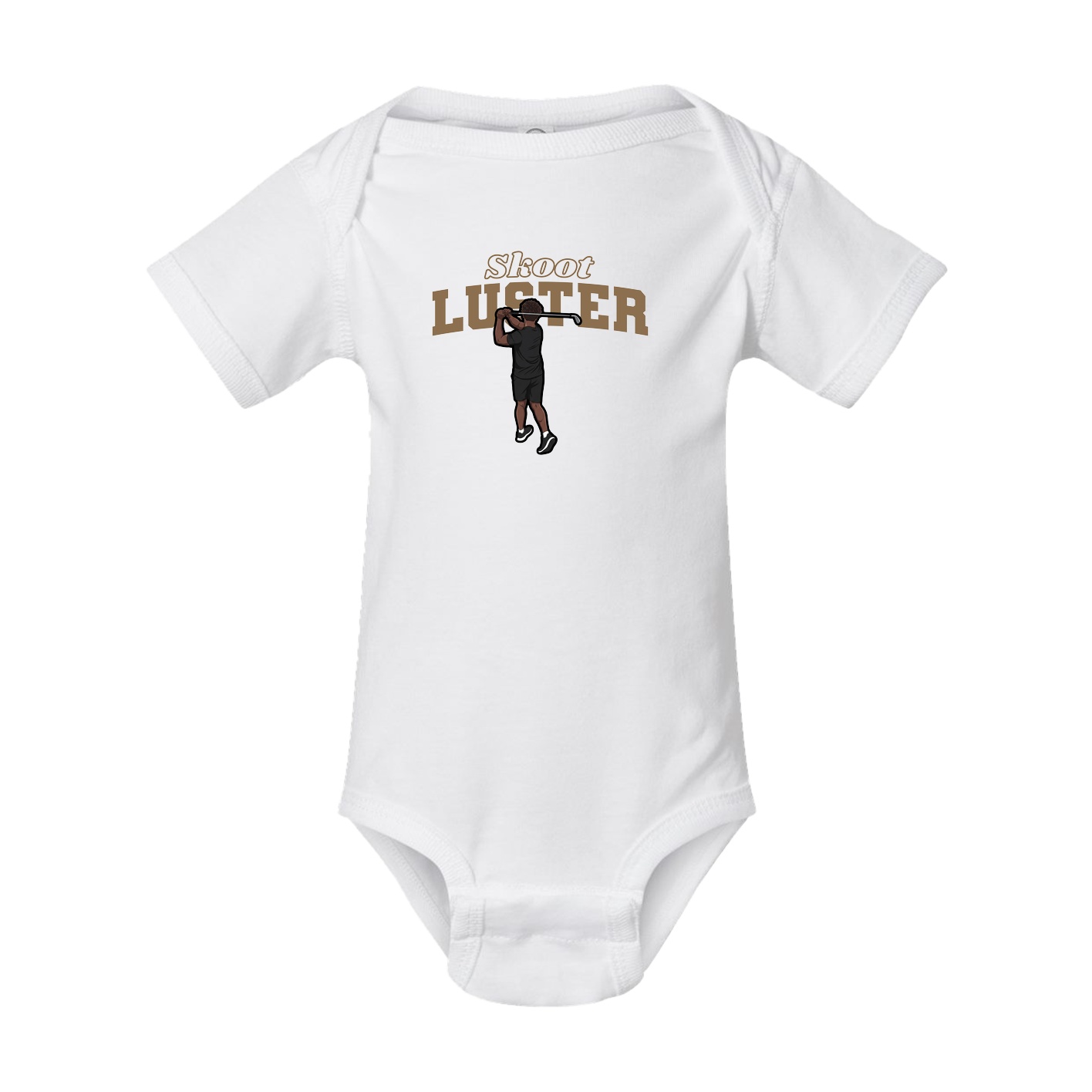 Baby Onesie — Name Arch in White