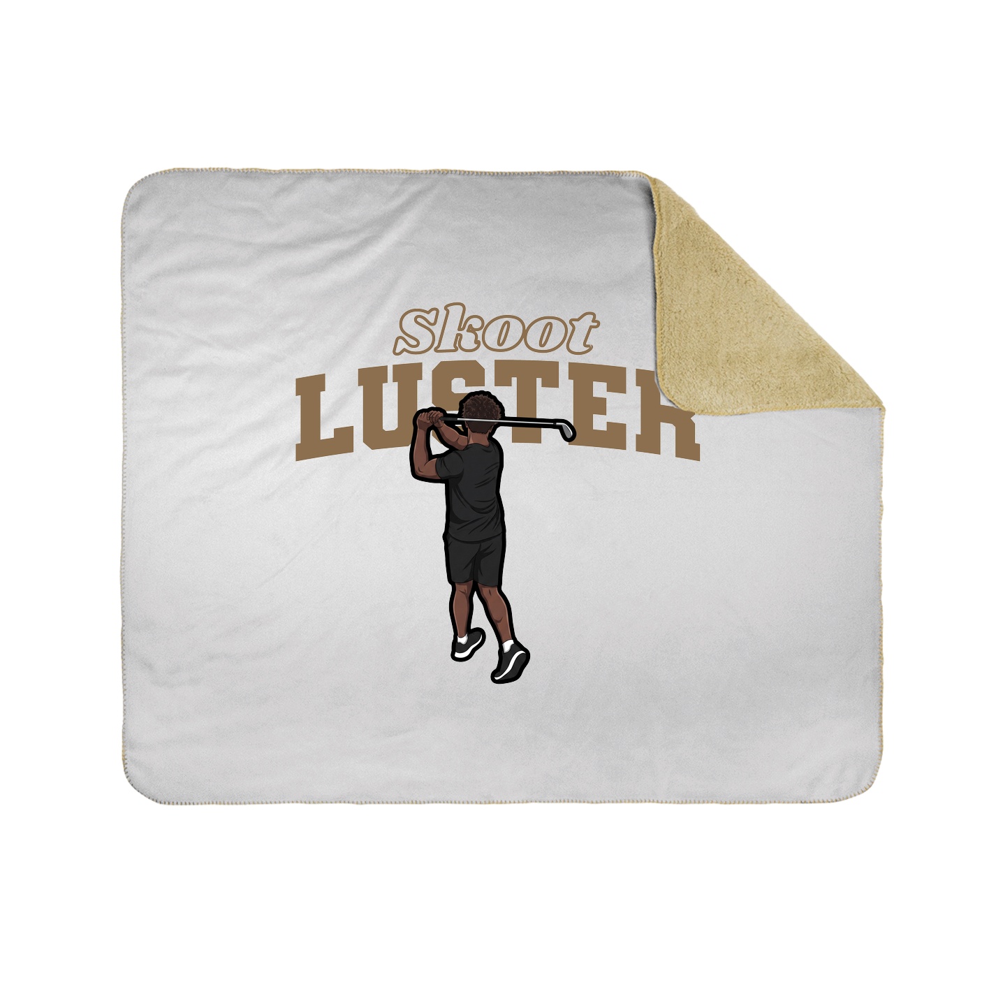 Throw Blanket — Name Arch in White