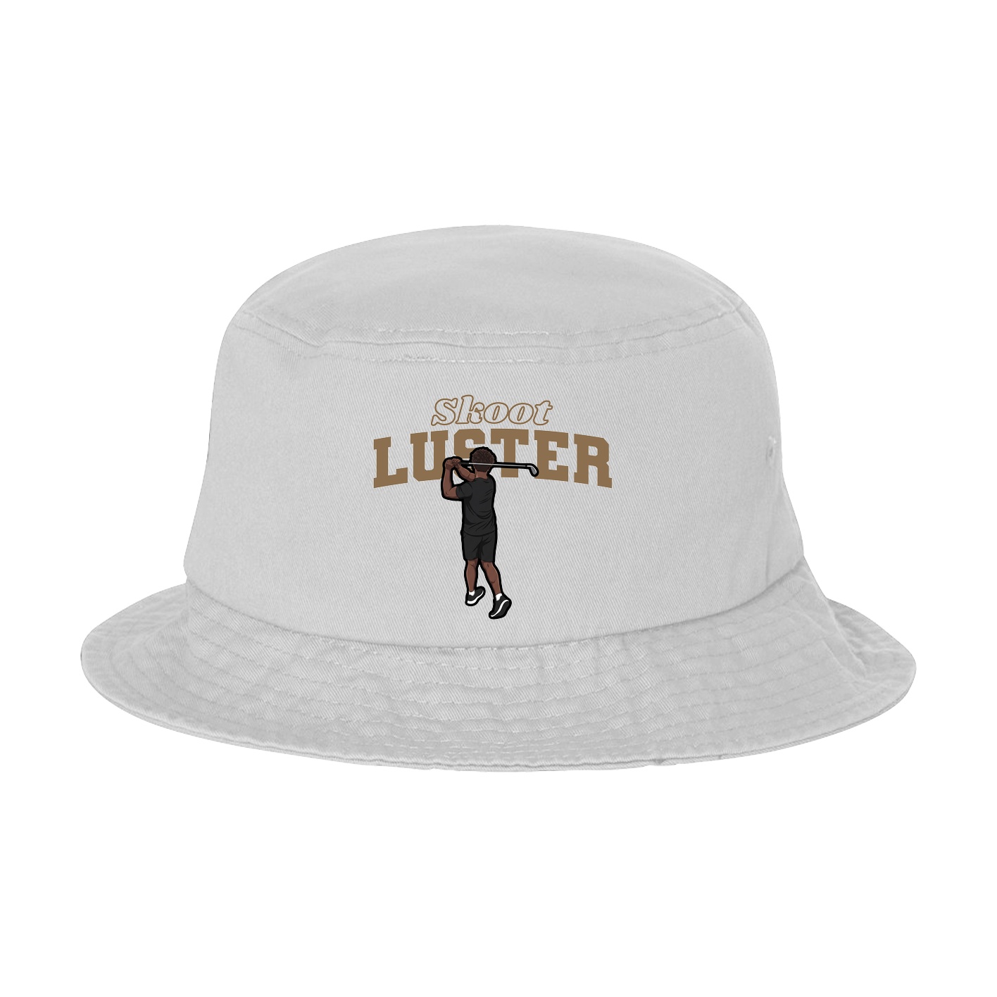 Bucket Cap — Name Arch in White