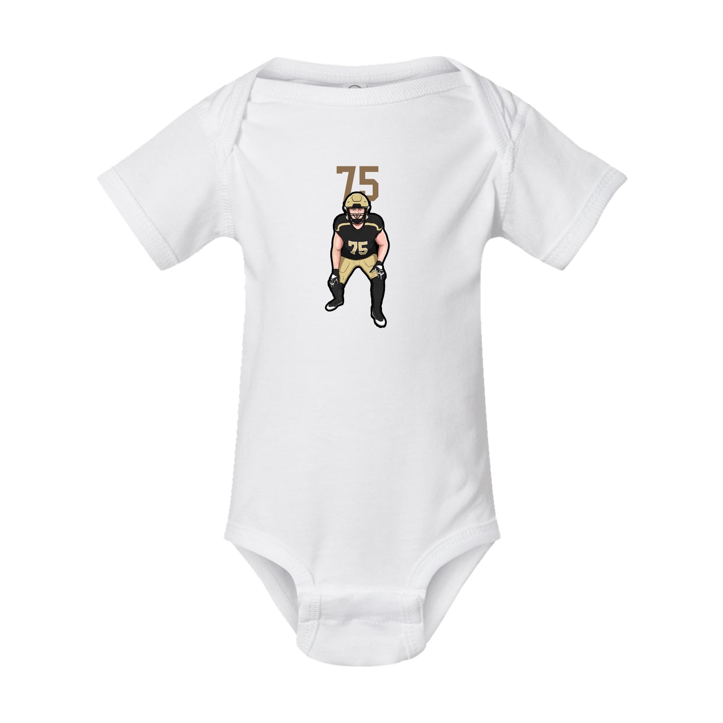 Baby Onesie — Number Top in White