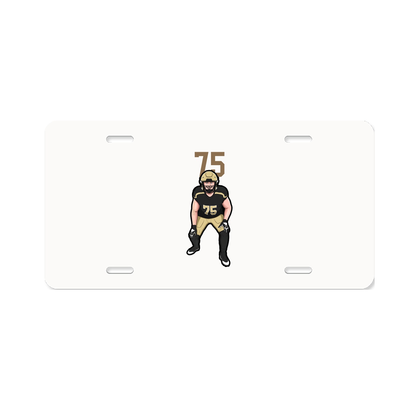 License Plate — Number Top in Classic