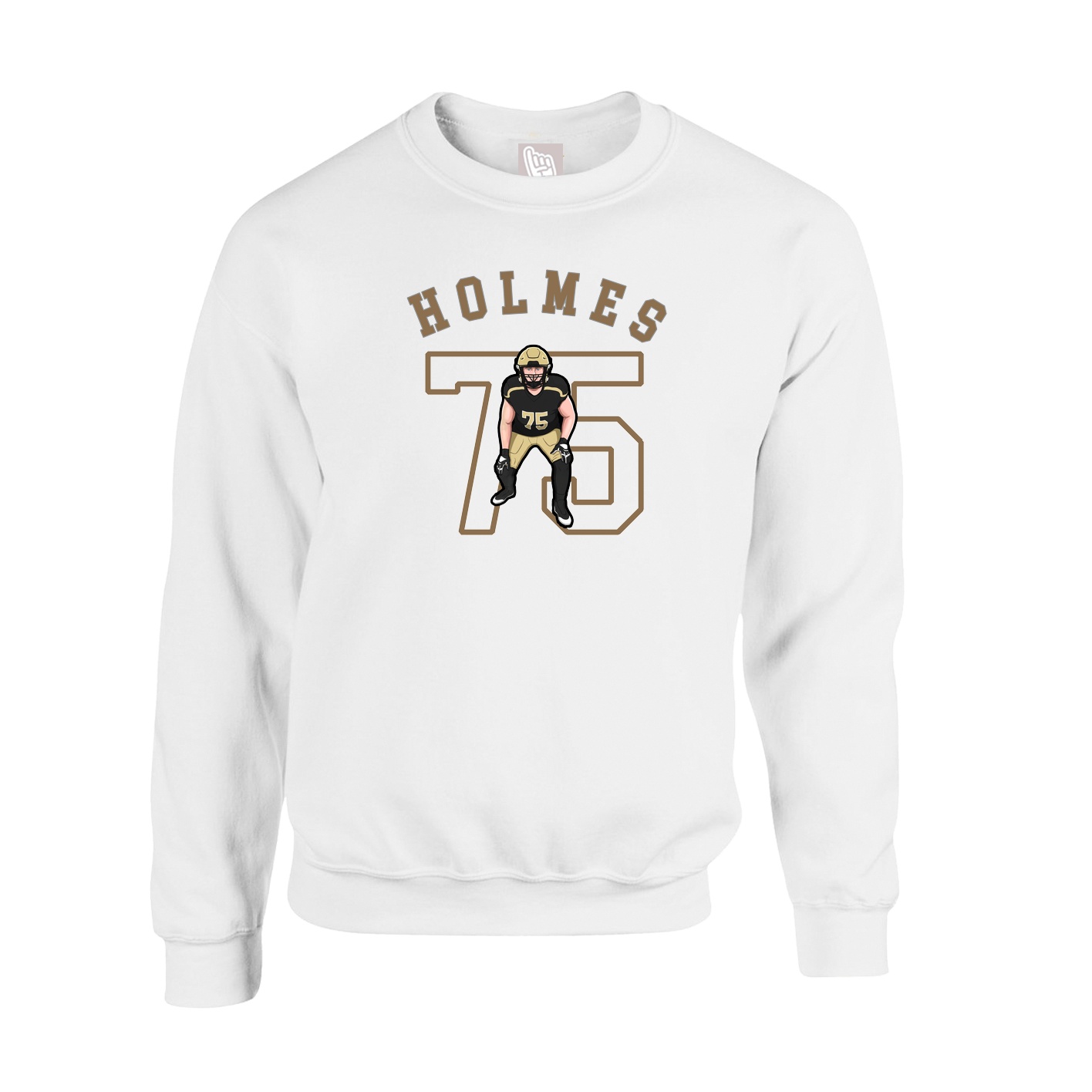 Fleece Crew — Shirsey Arch in White