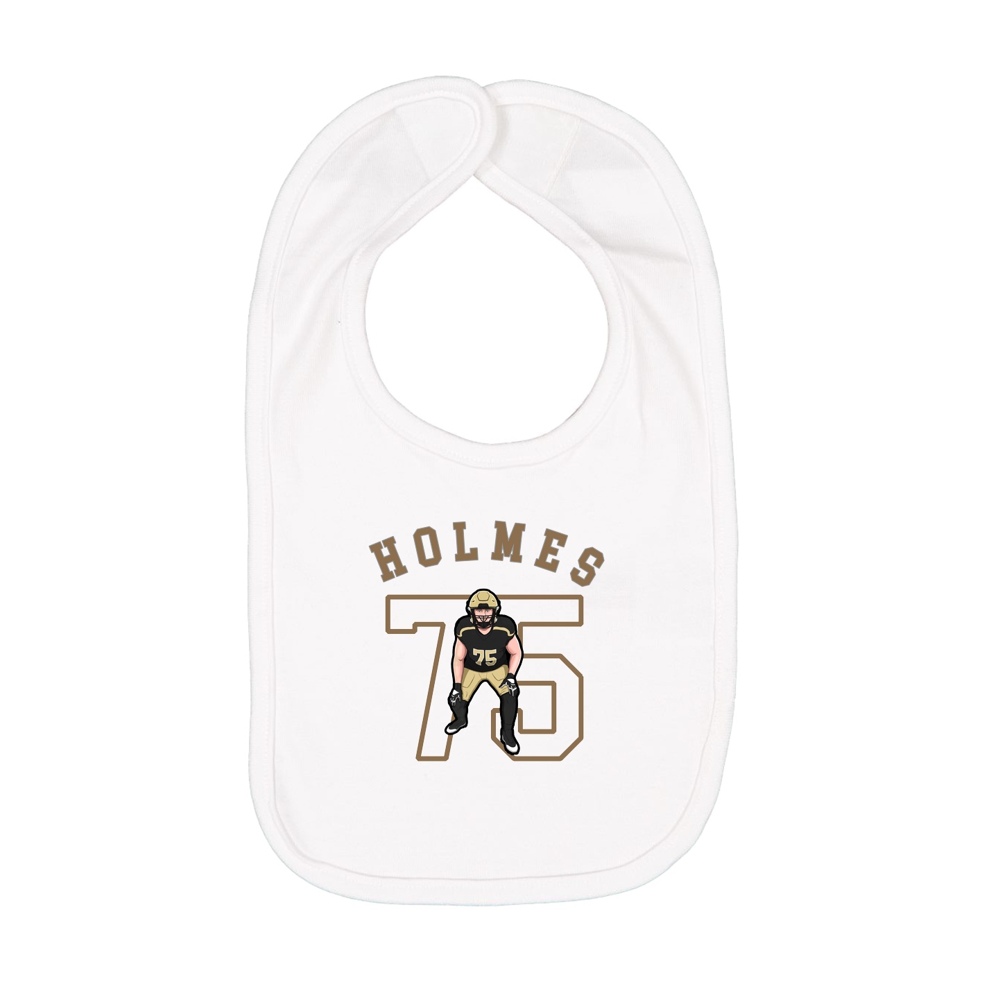 Infant Bib — Shirsey Arch in White