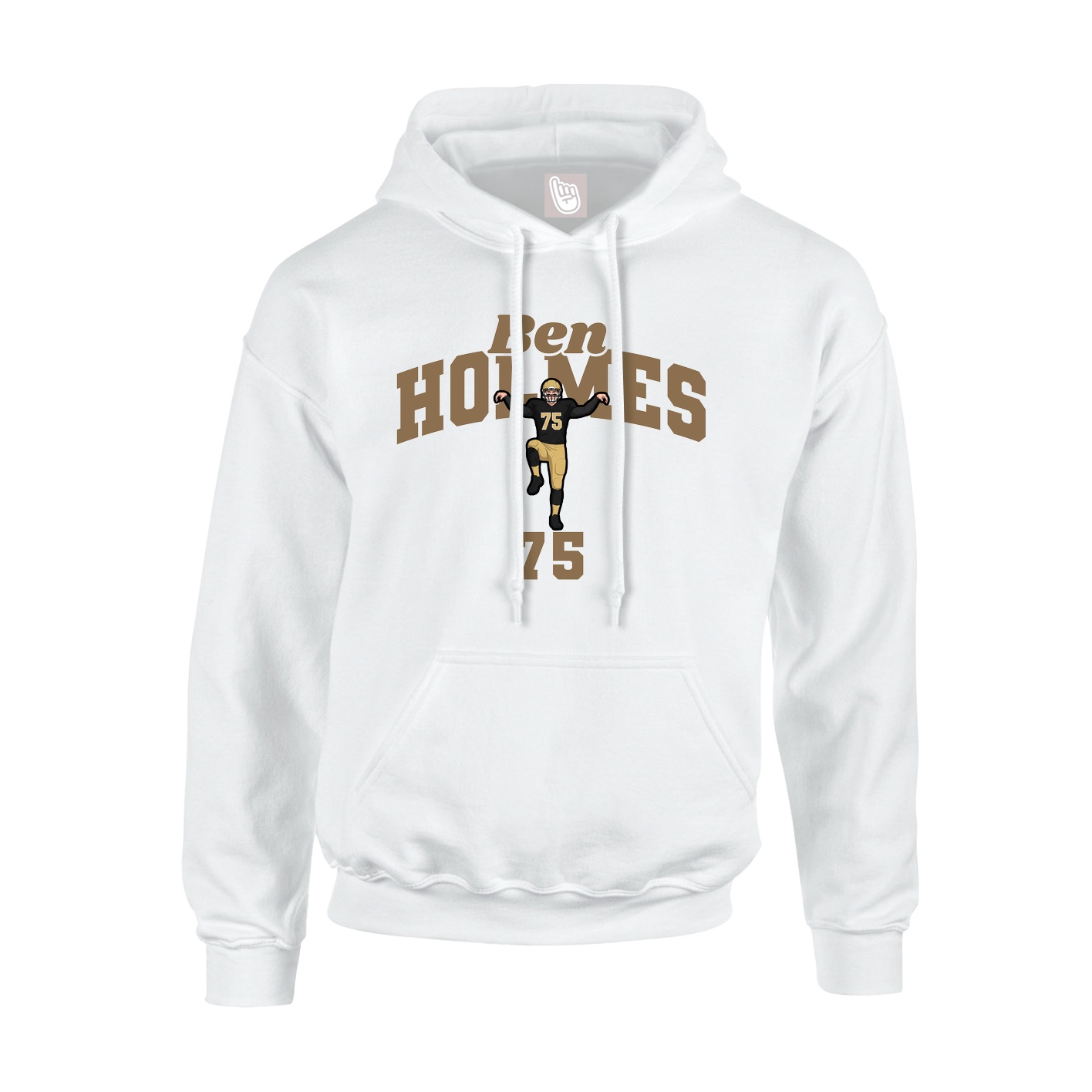 Hoodie — Signature Arch in White