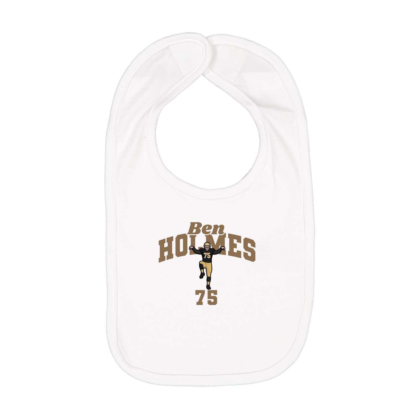 Infant Bib — Signature Arch in White