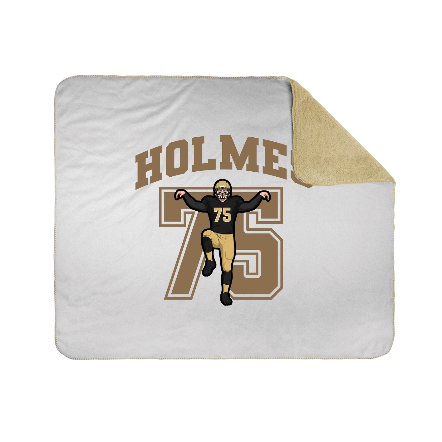 Throw Blanket — Number in White