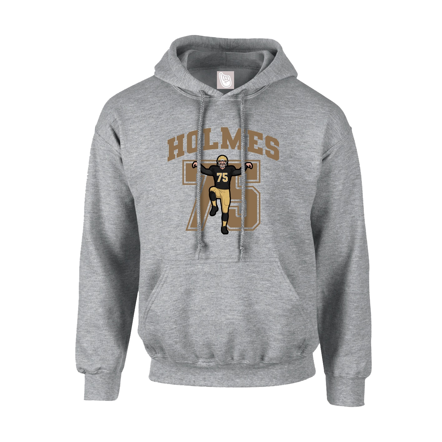 Hoodie — Number in Grey