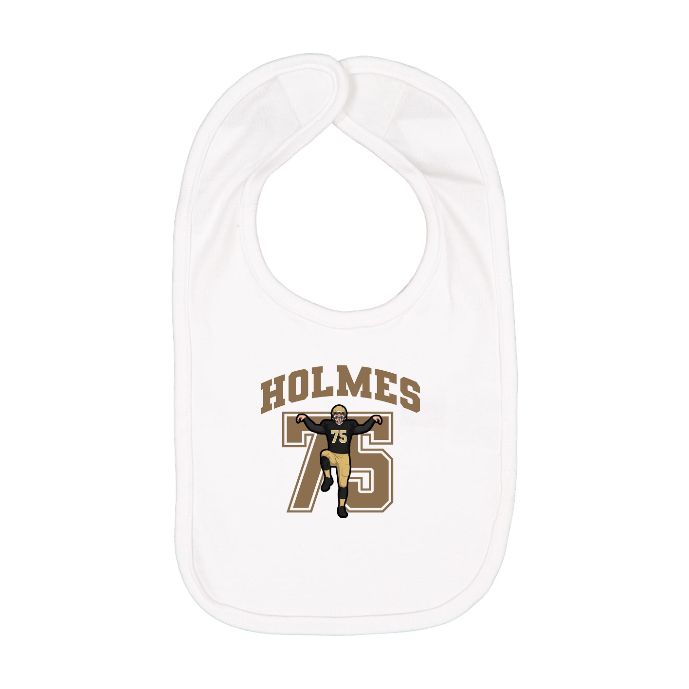 Infant Bib — Number in White