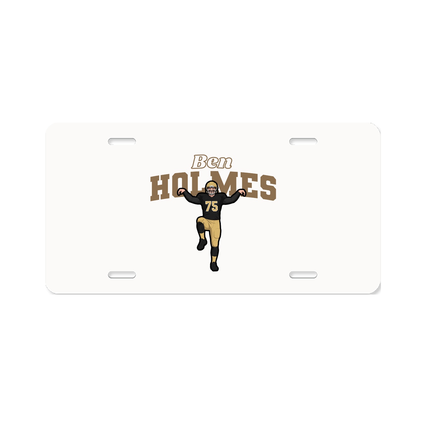 License Plate — Name Arch in Classic