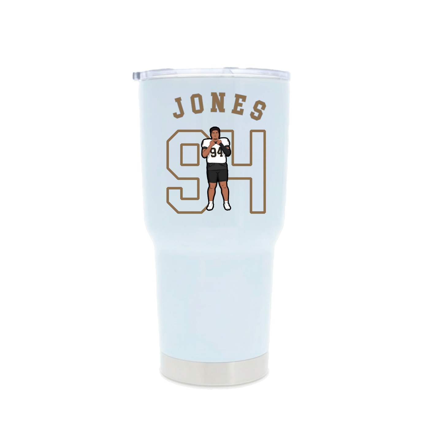 30oz Stainless Steel Tumbler — Shirsey Arch in White