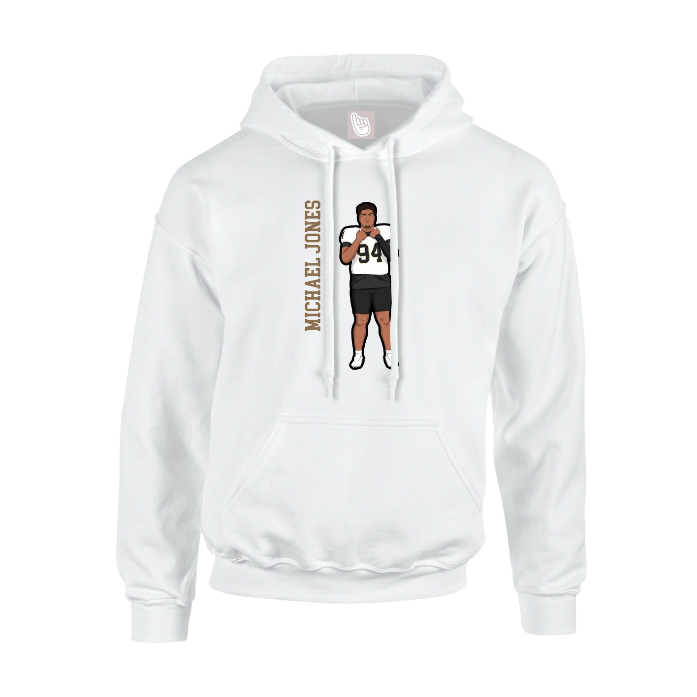 Hoodie — Name Vertical in White