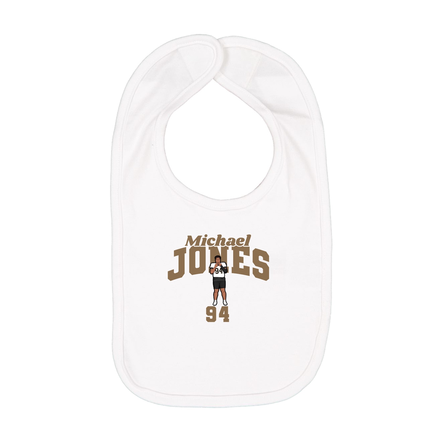 Infant Bib — Signature Arch in White