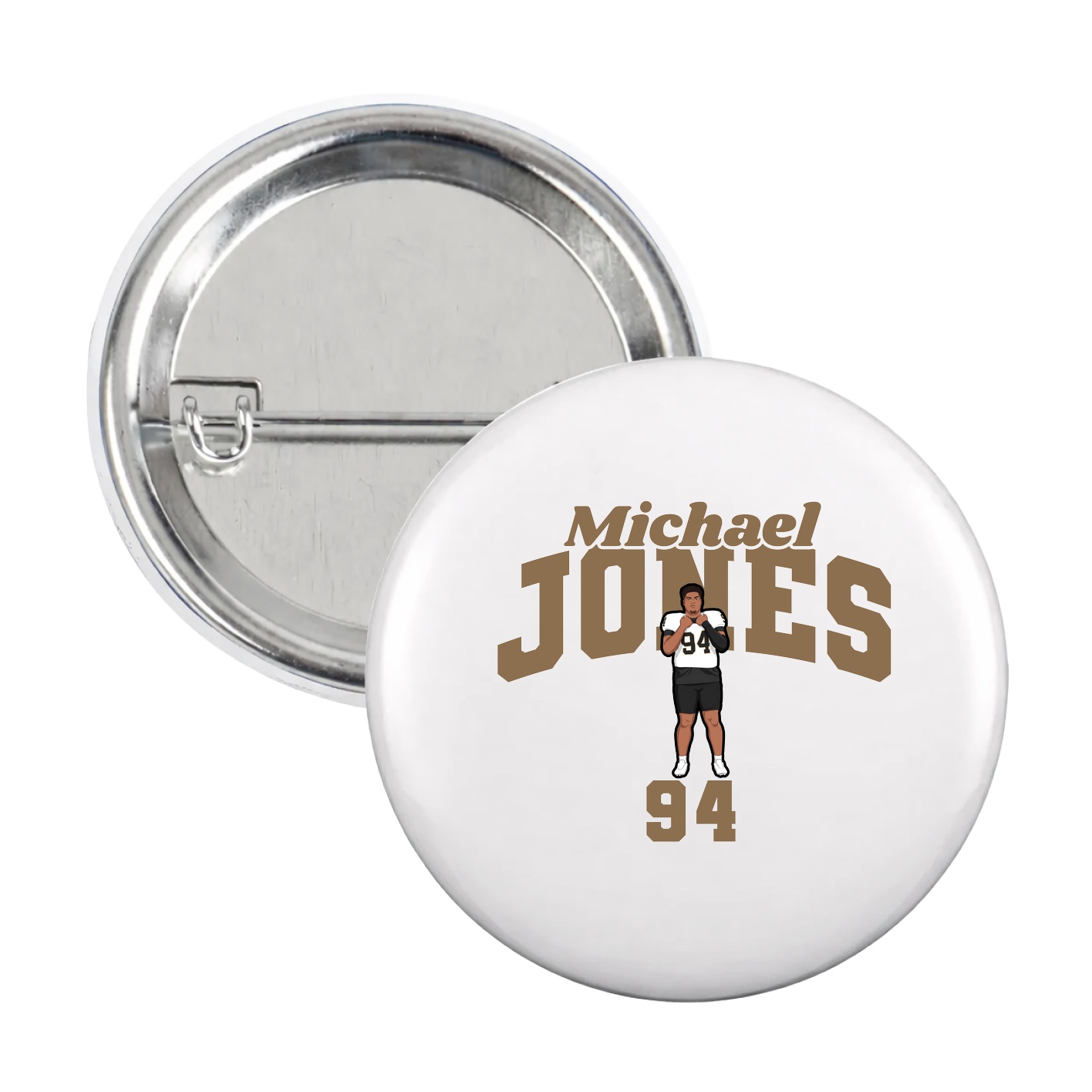 Game Day Button — Signature Arch in White