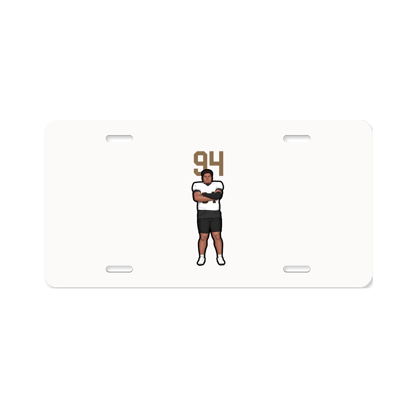 License Plate — Number Top in Classic