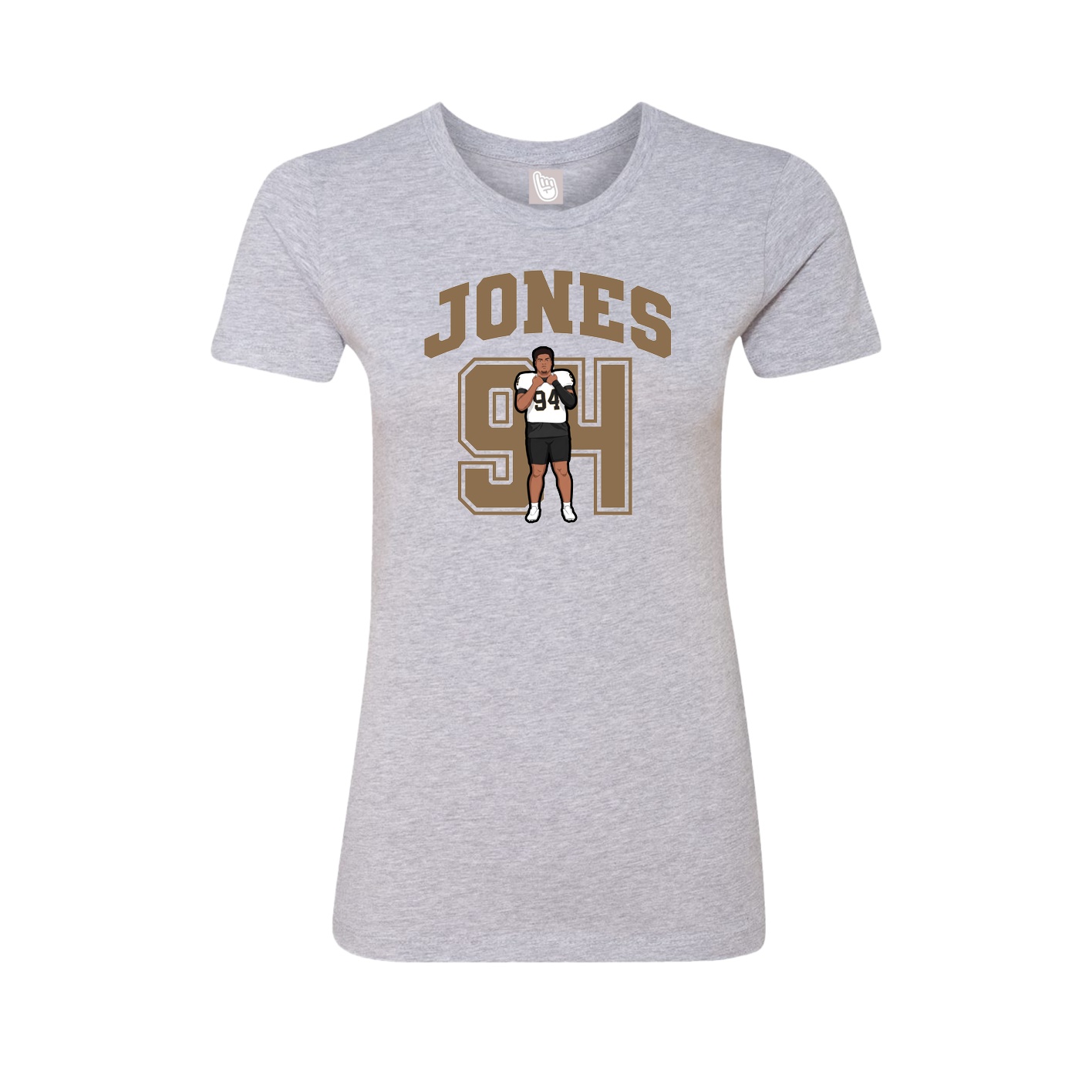 Fitted Women's Tee — Number in Grey