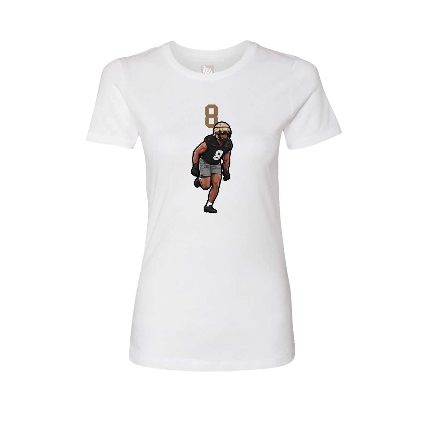 Fitted Women's Tee — Number Top in White