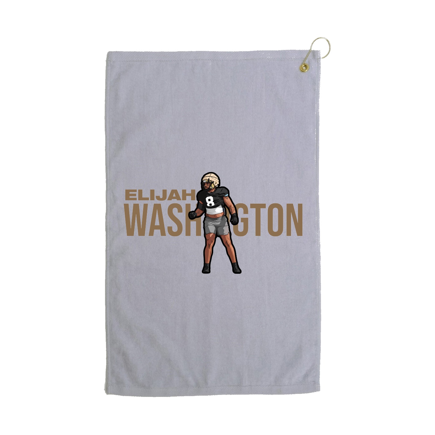 Golf Towel — Player Name in Grey