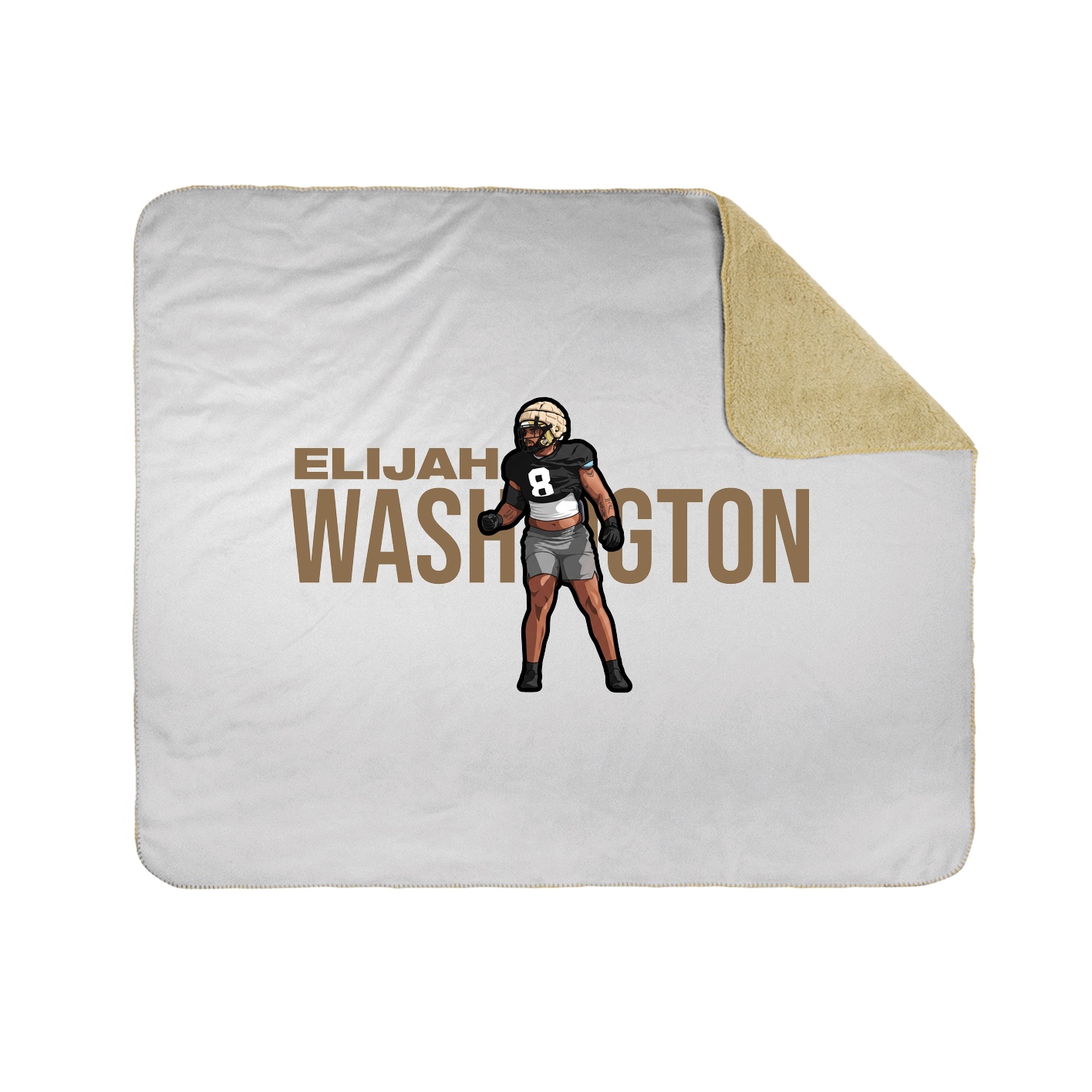 Throw Blanket — Player Name in White