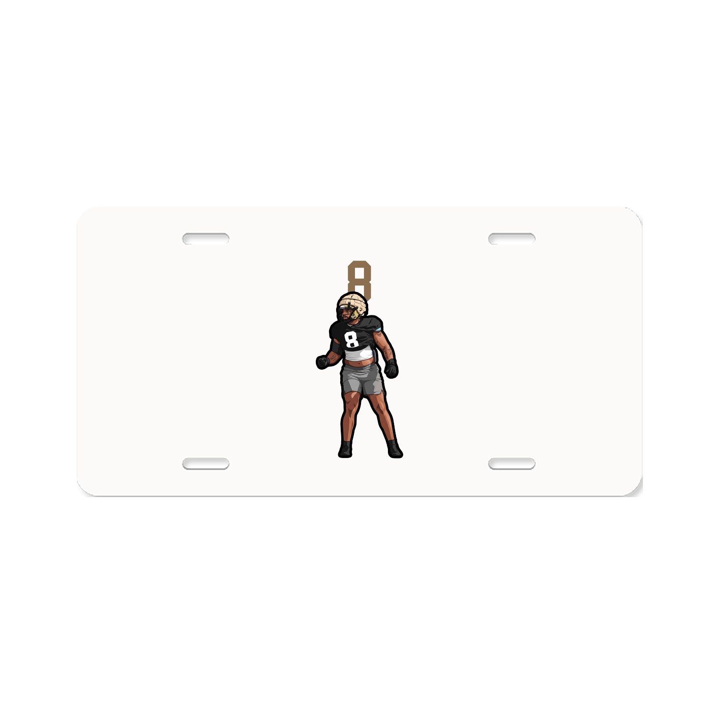 License Plate — Number Top in Classic