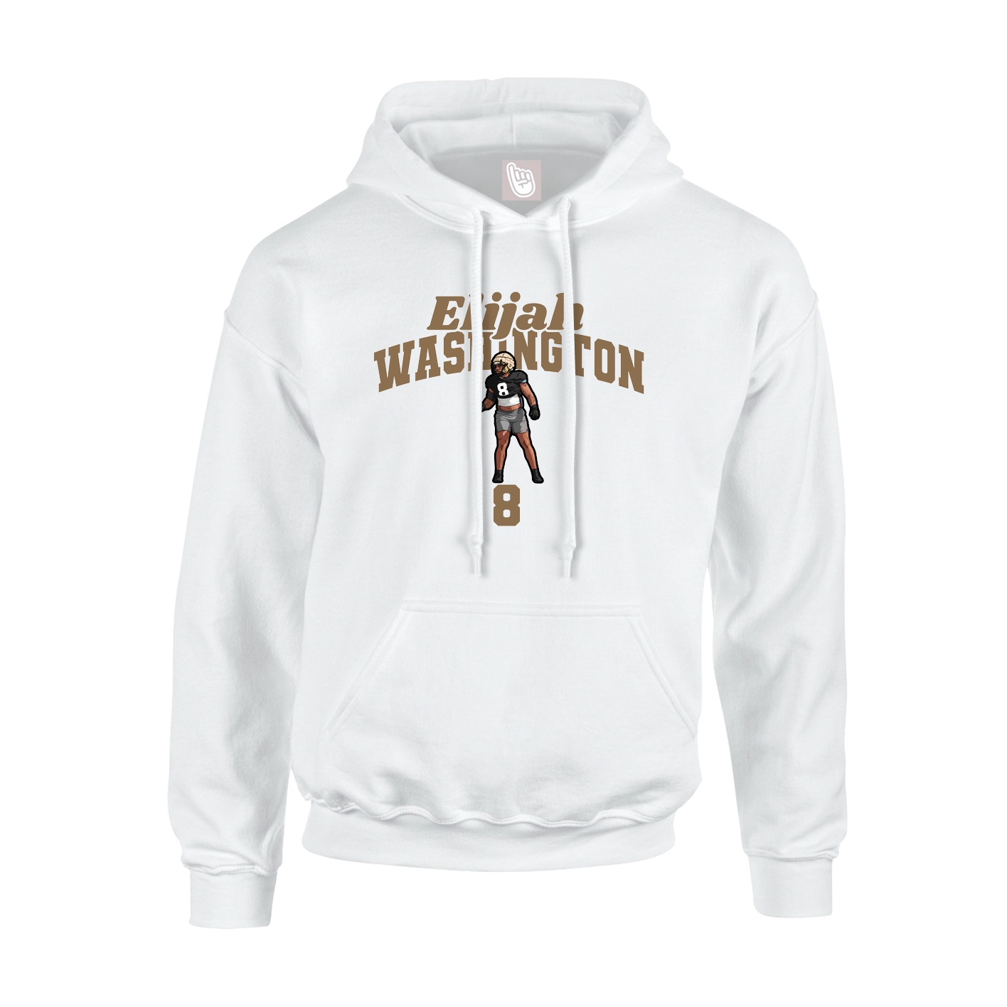 Hoodie — Signature Arch in White