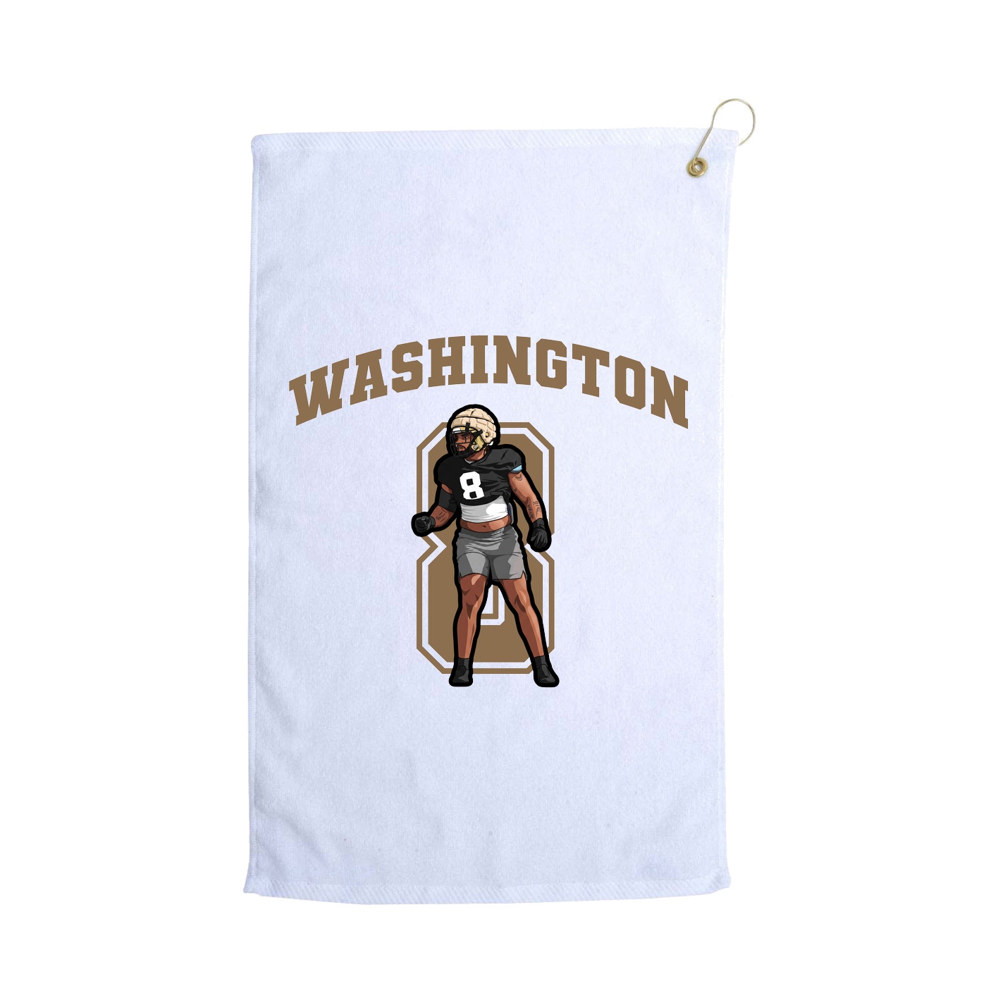 Golf Towel — Number in White