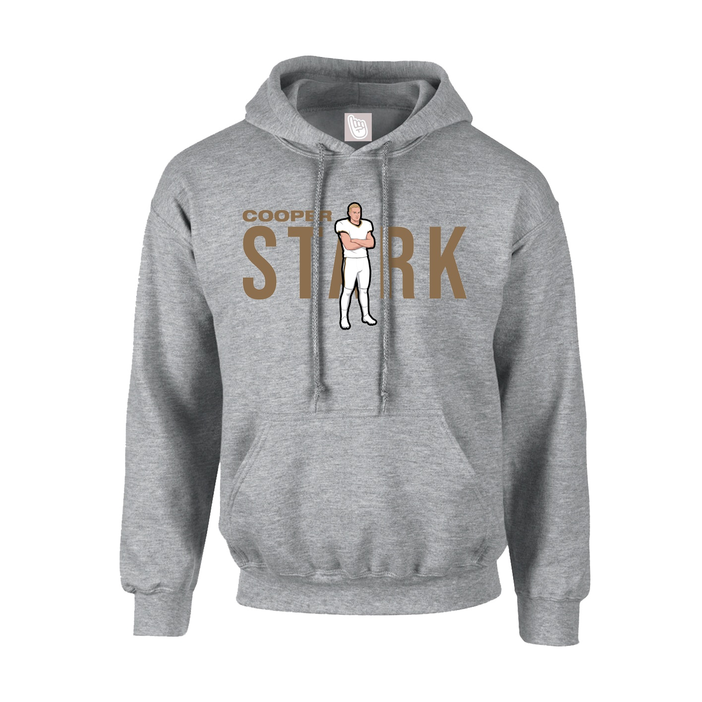 Youth Hoodie — Player Name in Grey