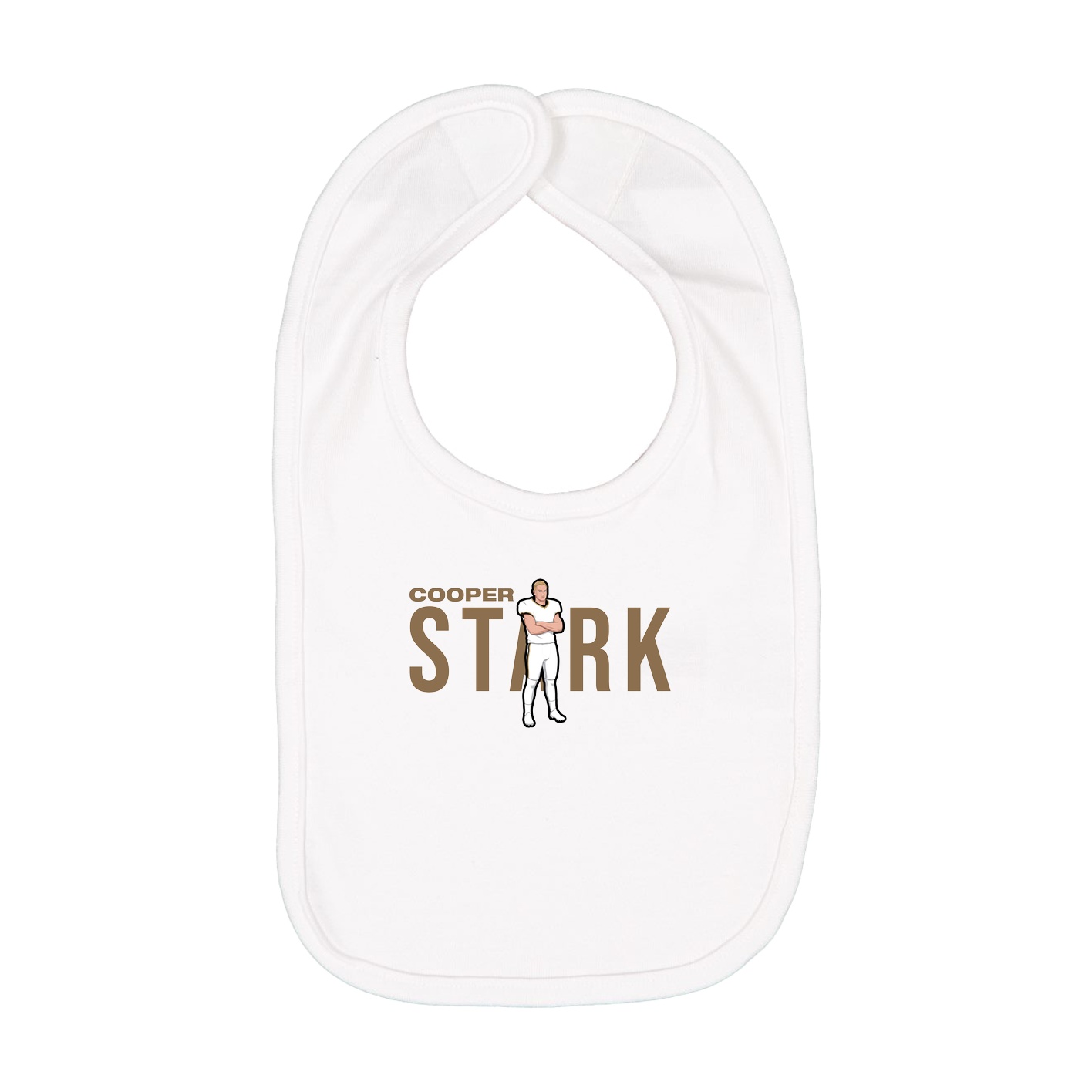 Infant Bib — Player Name in White