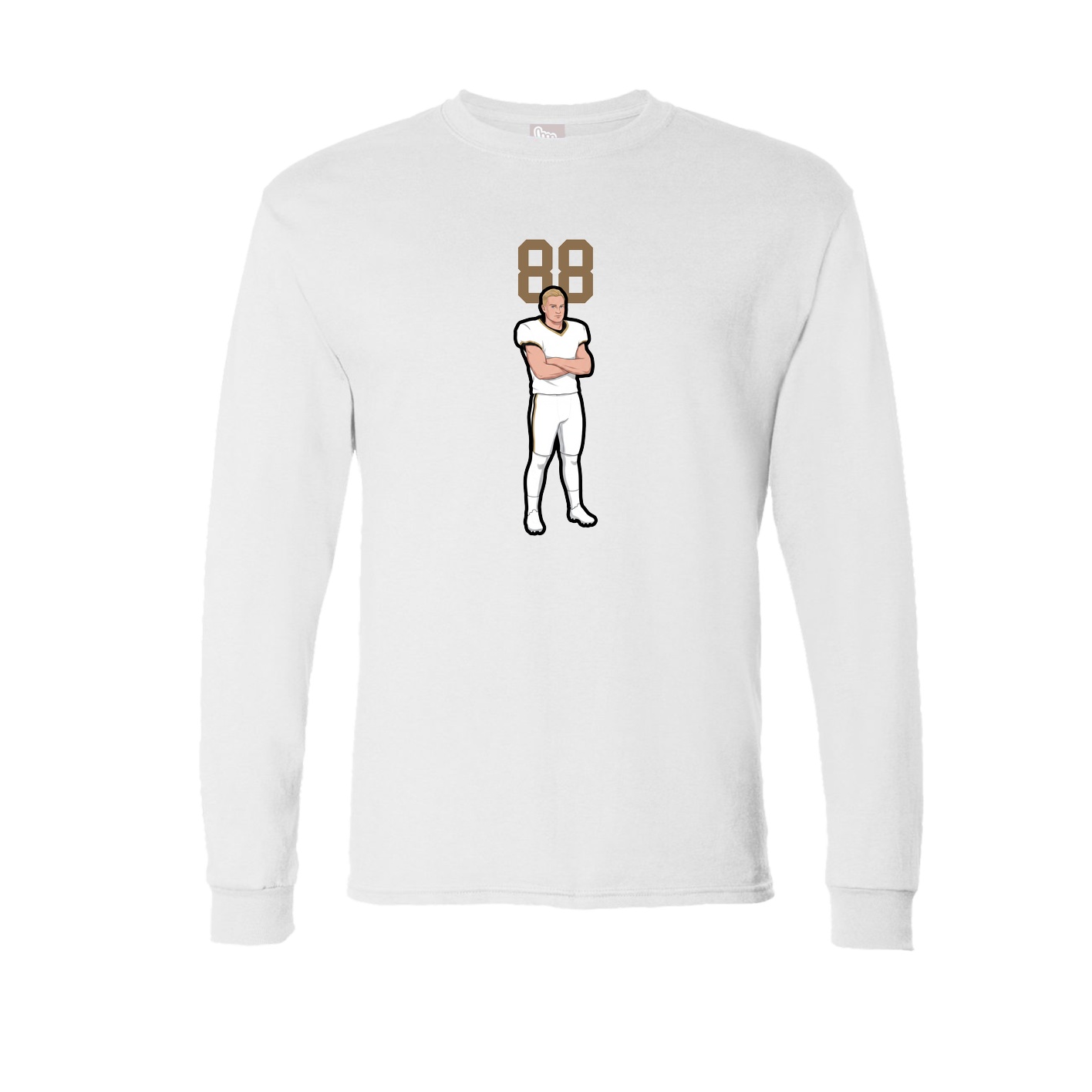 Long Sleeve Tee — Number Top in White
