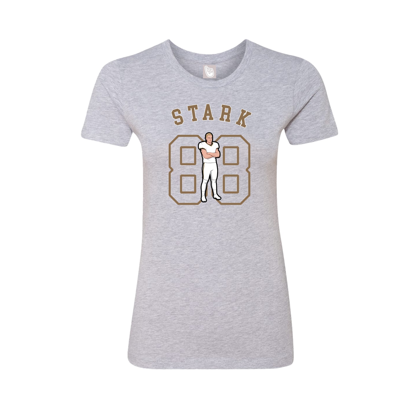 Fitted Women's Tee — Shirsey Arch in Grey
