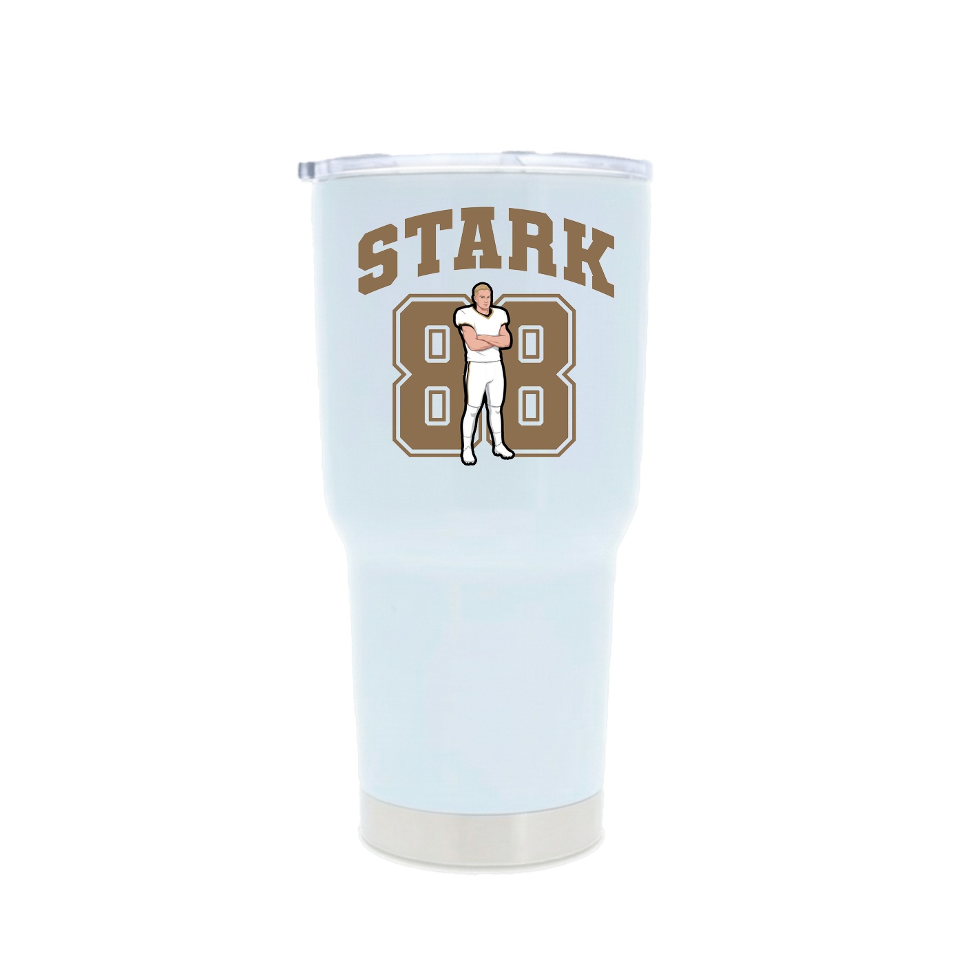 30oz Stainless Steel Tumbler — Number in White