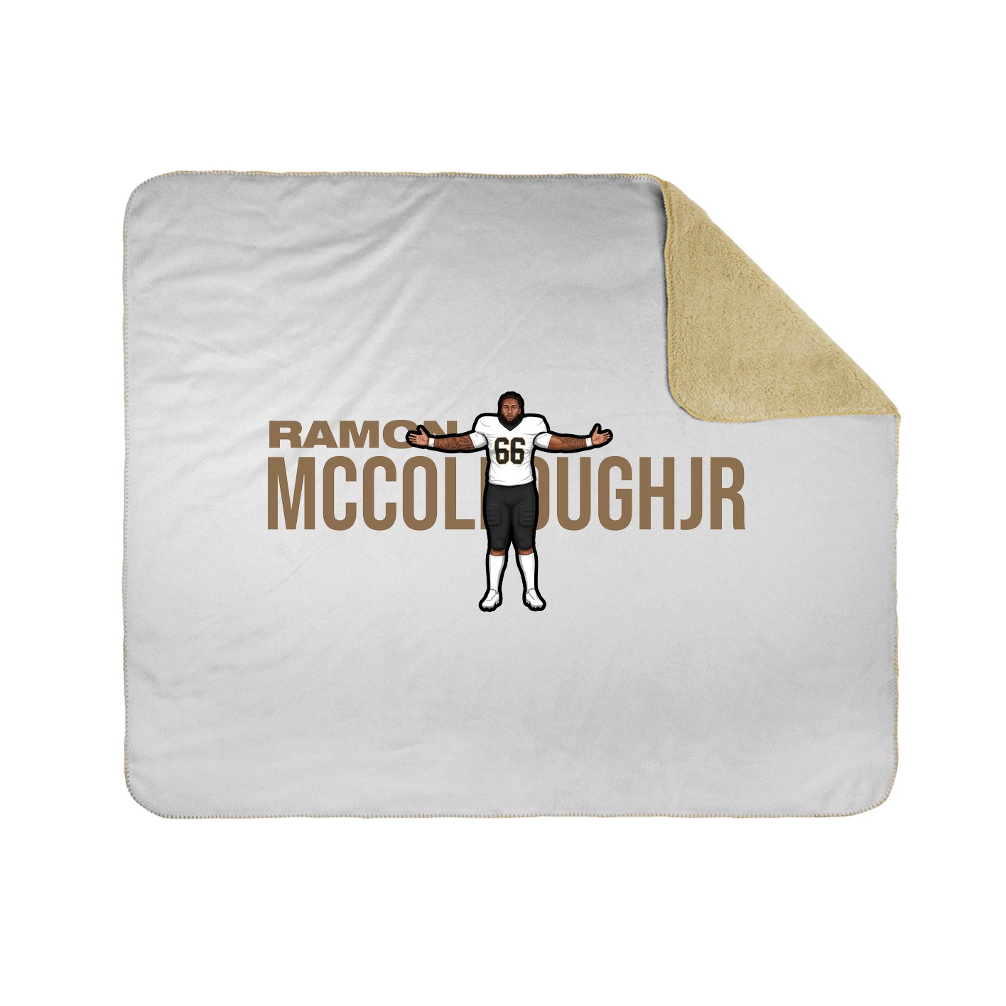 Throw Blanket — Player Name in White