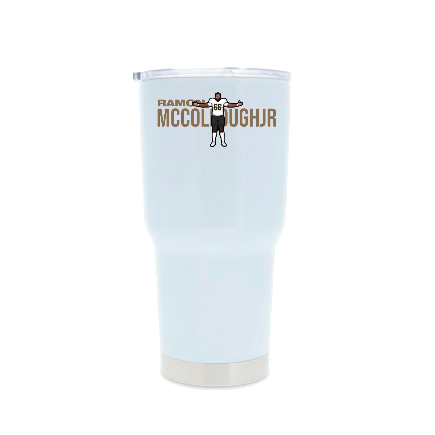 30oz Stainless Steel Tumbler — Player Name in White