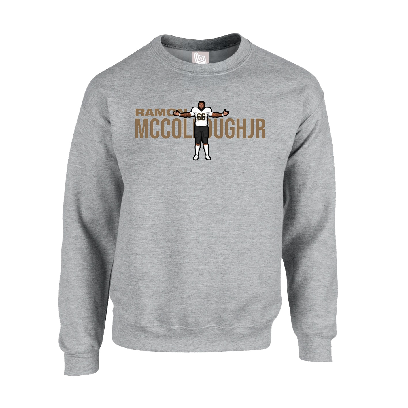 Fleece Crew — Player Name in Grey