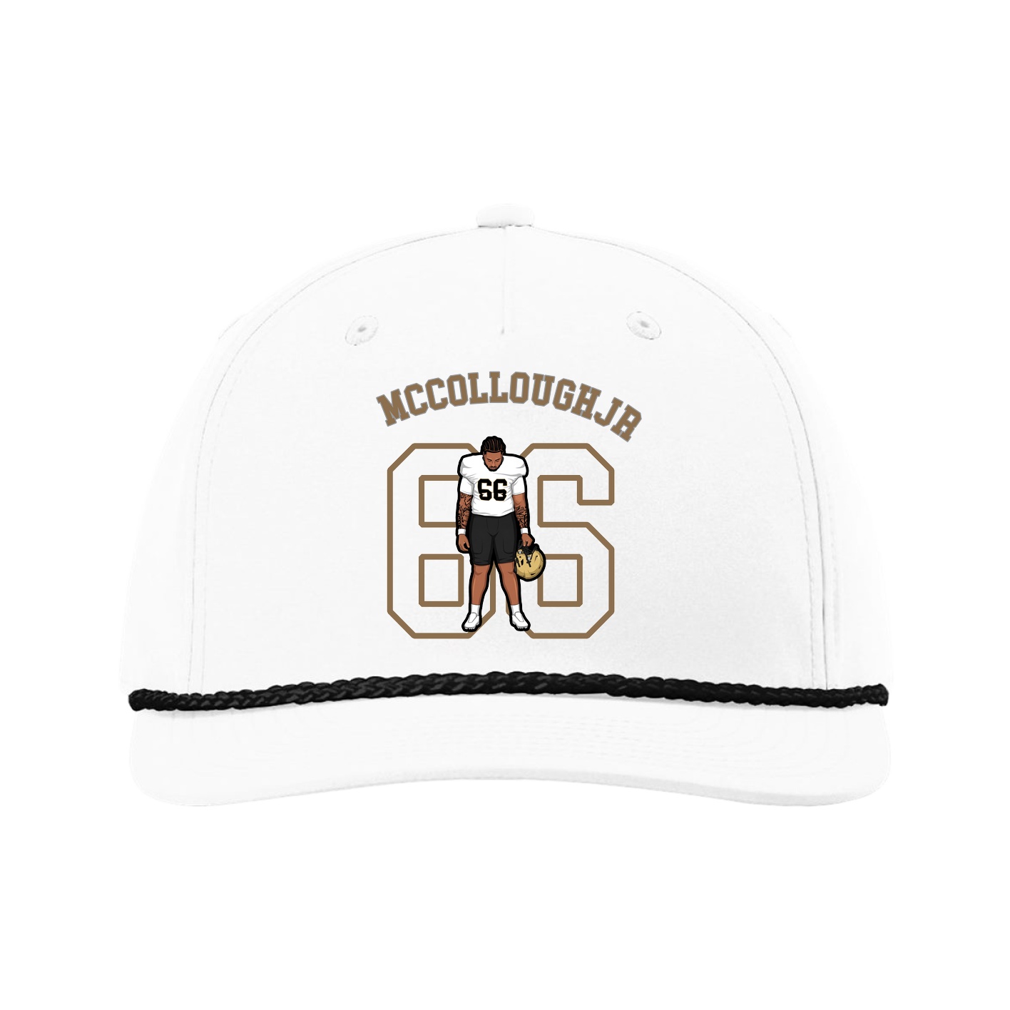 Five-Panel Classic Rope Cap — Shirsey Arch in White