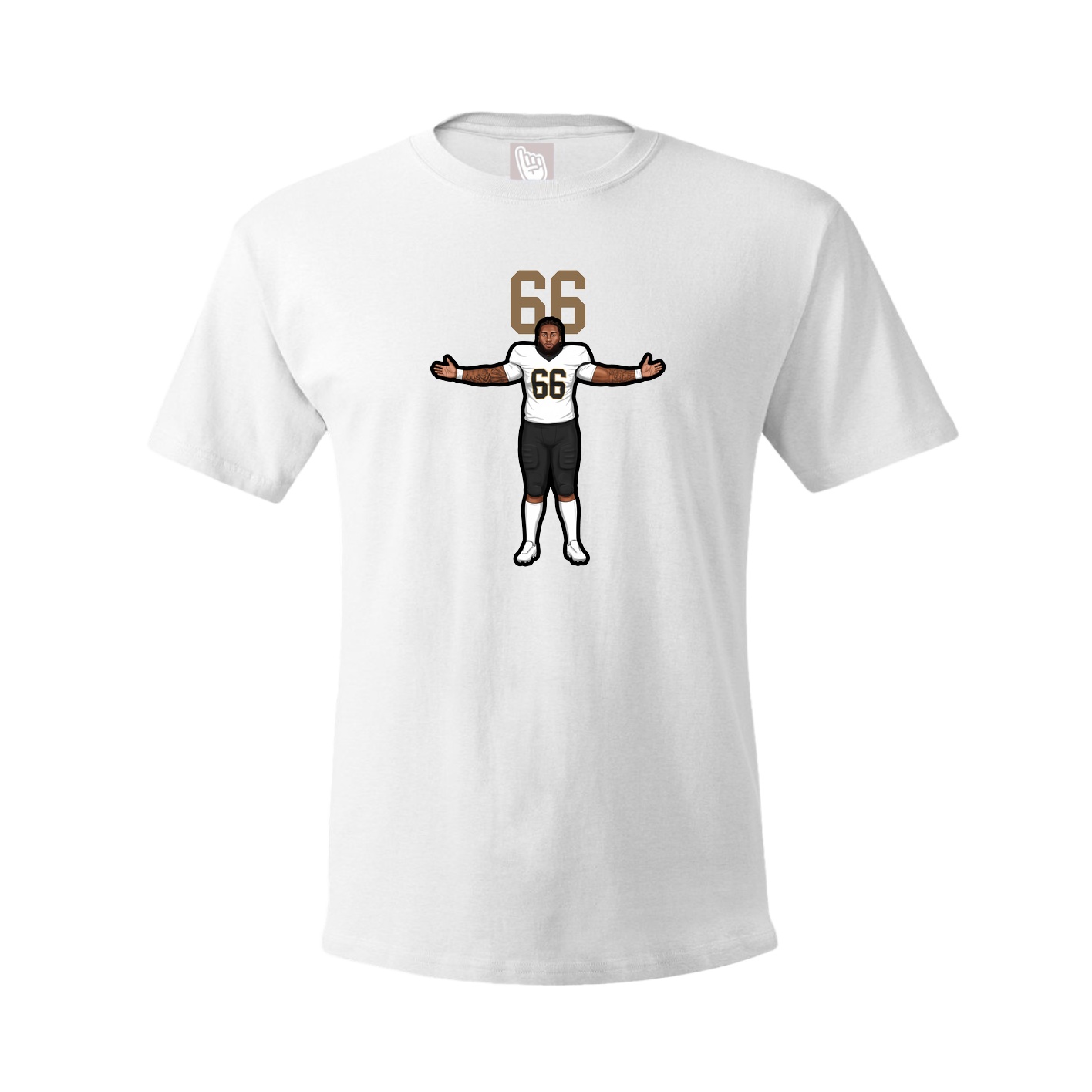 Youth Tee — Number Top in White