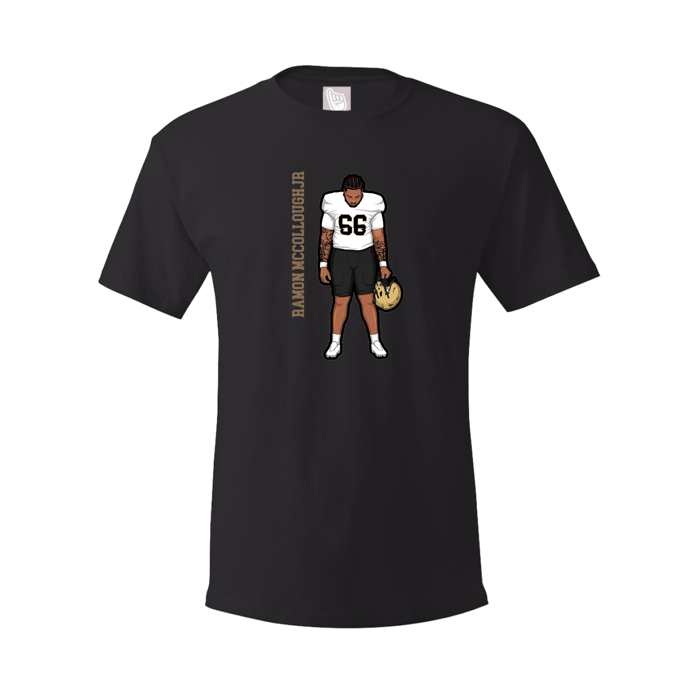 Tee — Name Vertical in Black