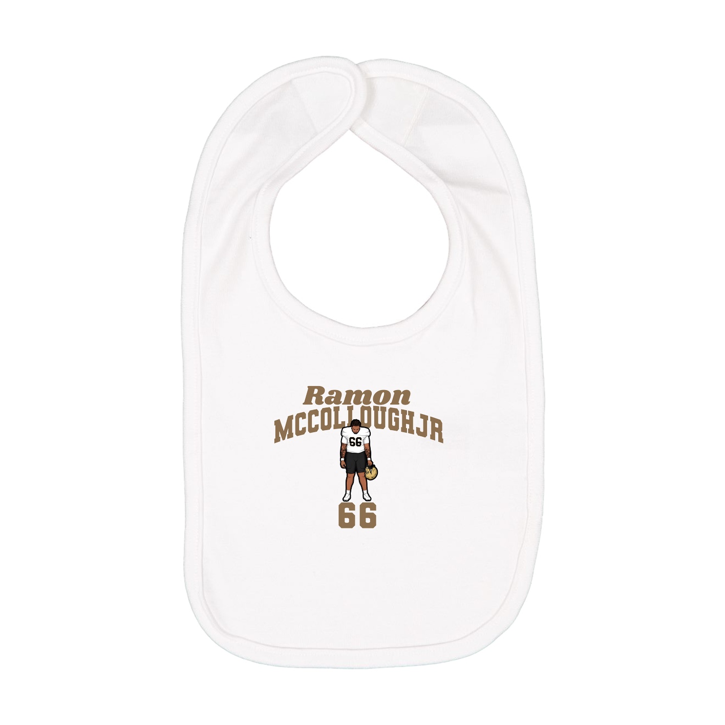 Infant Bib — Signature Arch in White