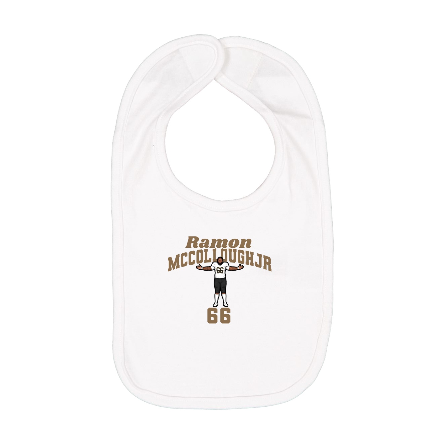Infant Bib — Signature Arch in White