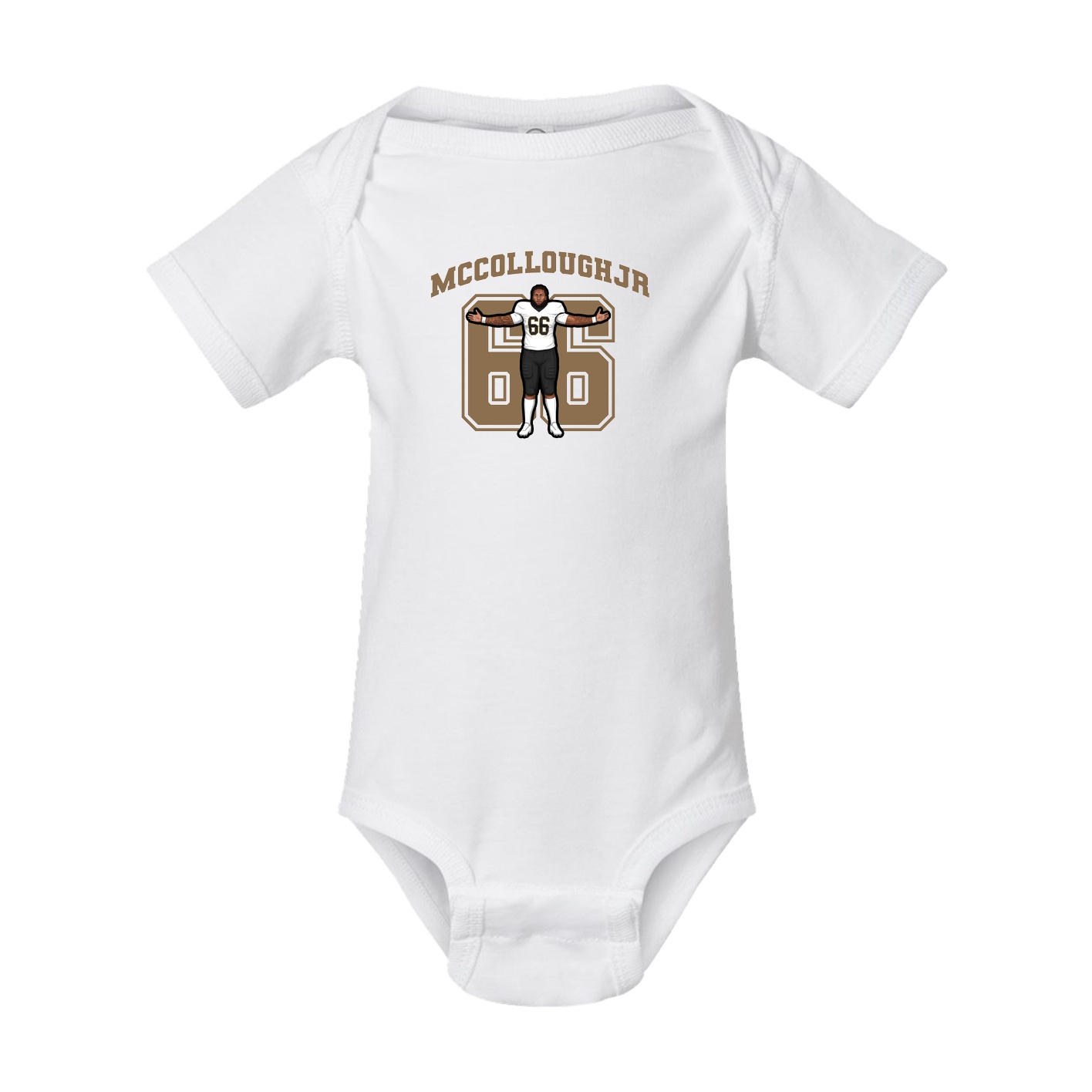 Baby Onesie — Number in White
