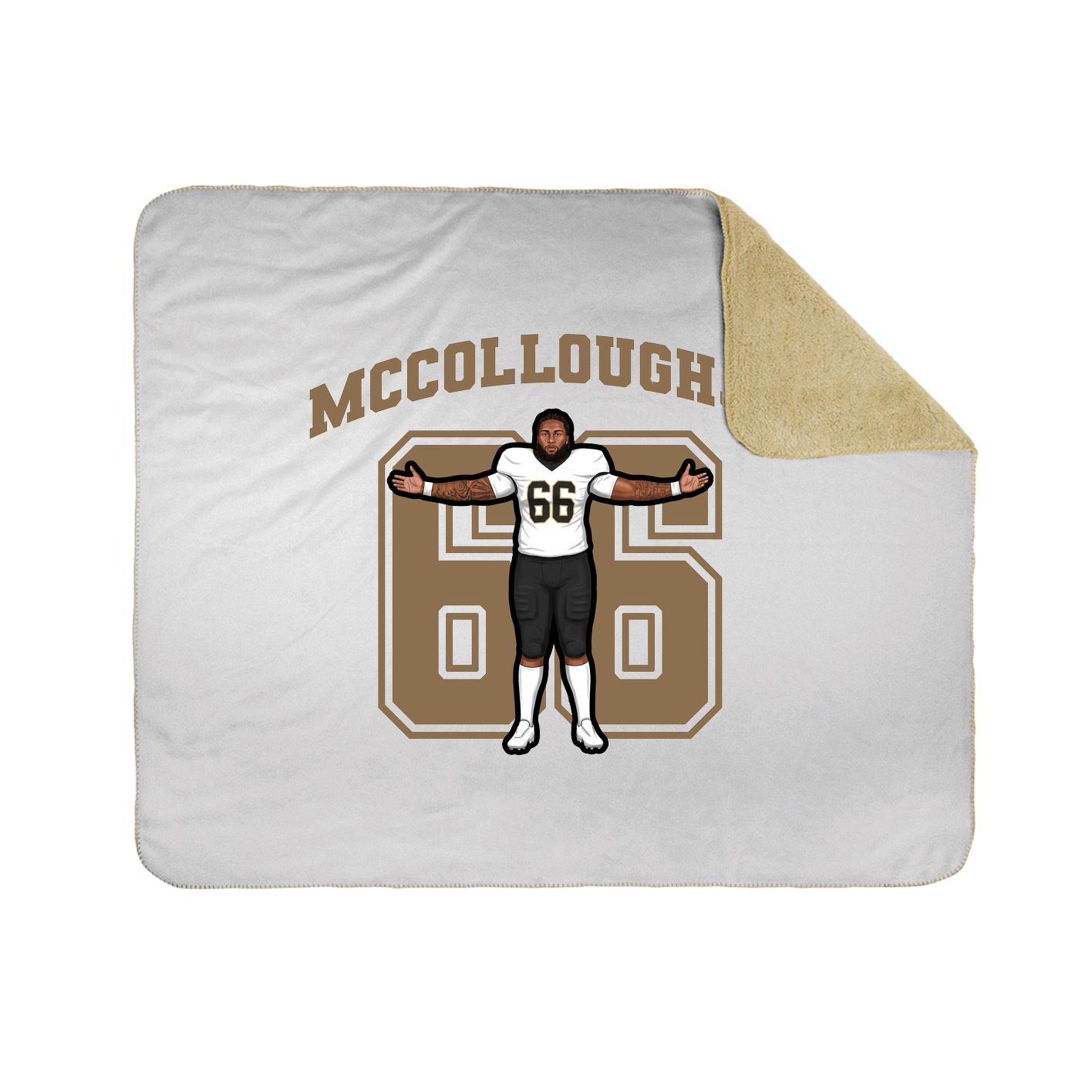Throw Blanket — Number in White