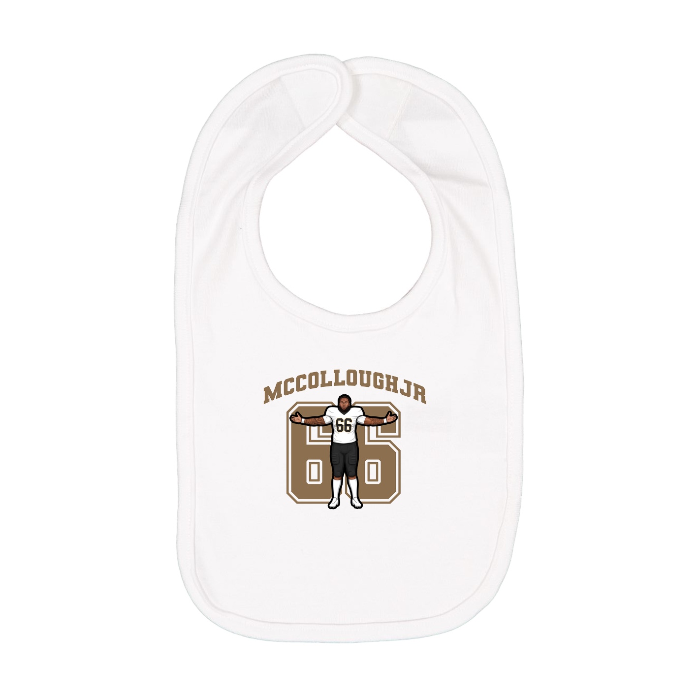Infant Bib — Number in White