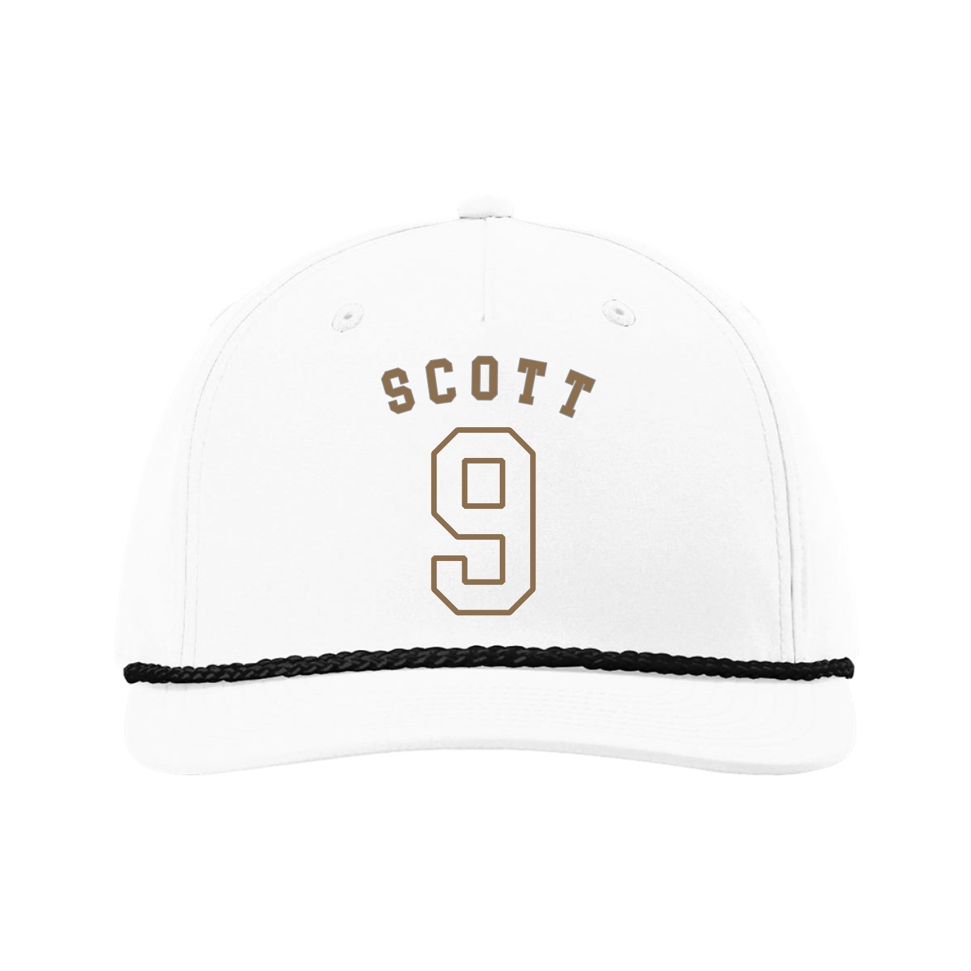 Five-Panel Classic Rope Cap — Shirsey Arch in White