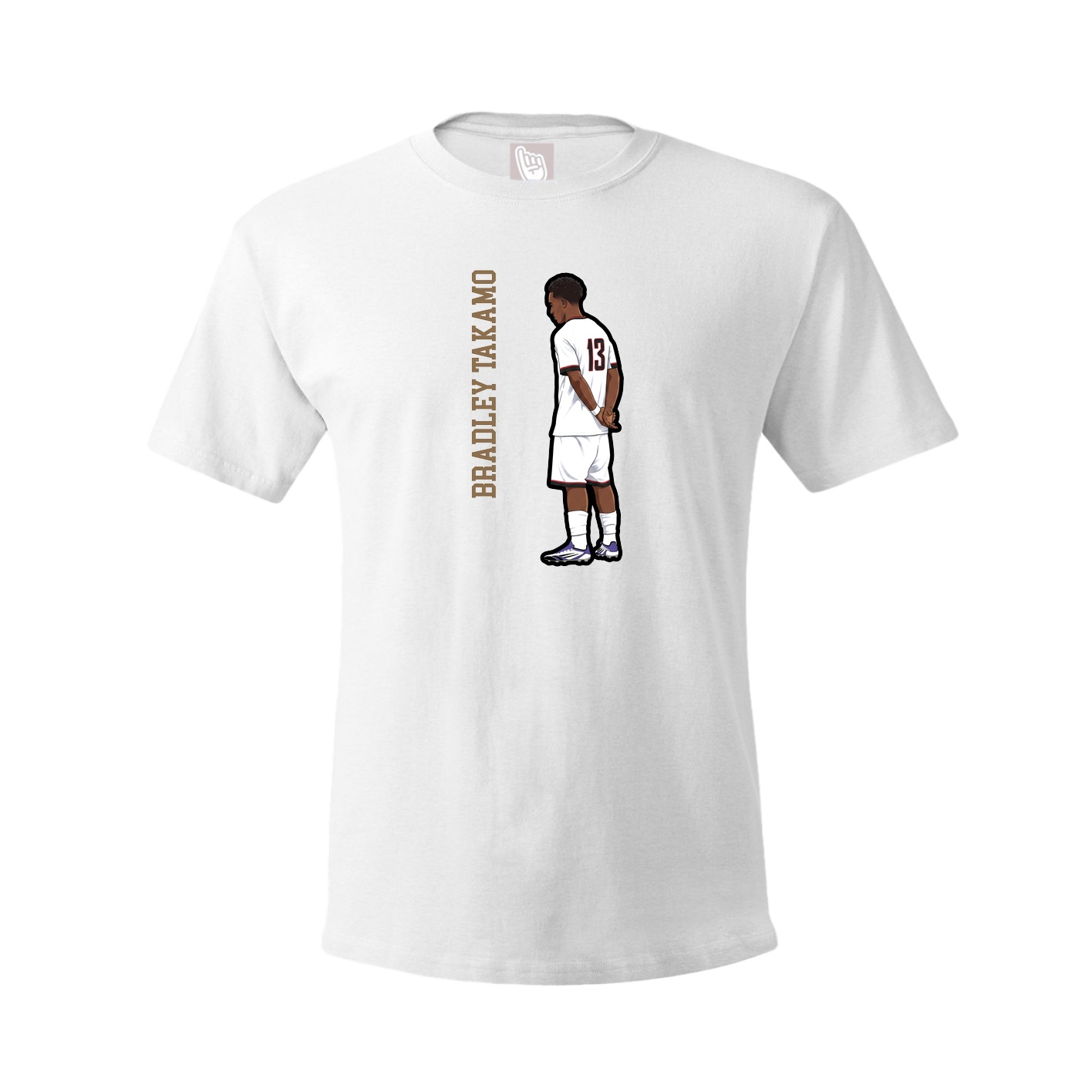 Tee — Name Vertical in White