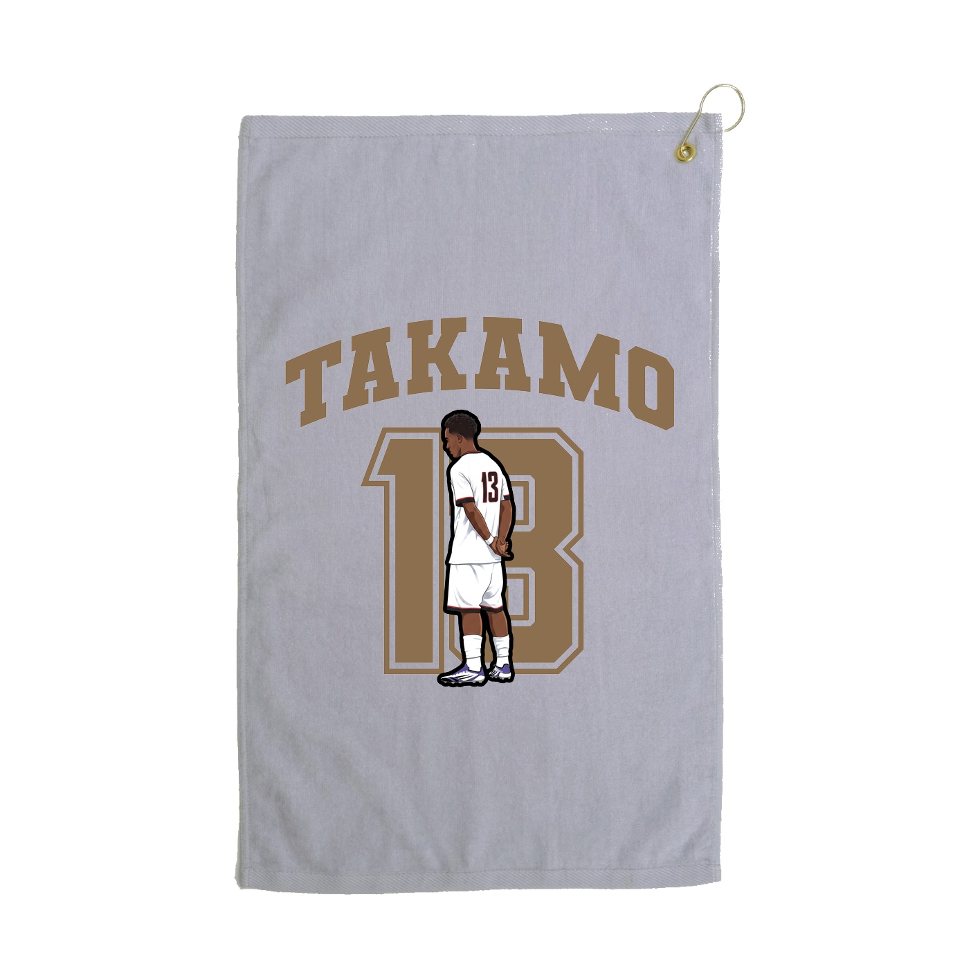 Golf Towel — Number in Grey