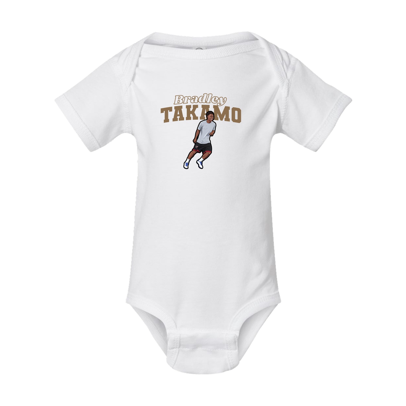 Baby Onesie — Name Arch in White
