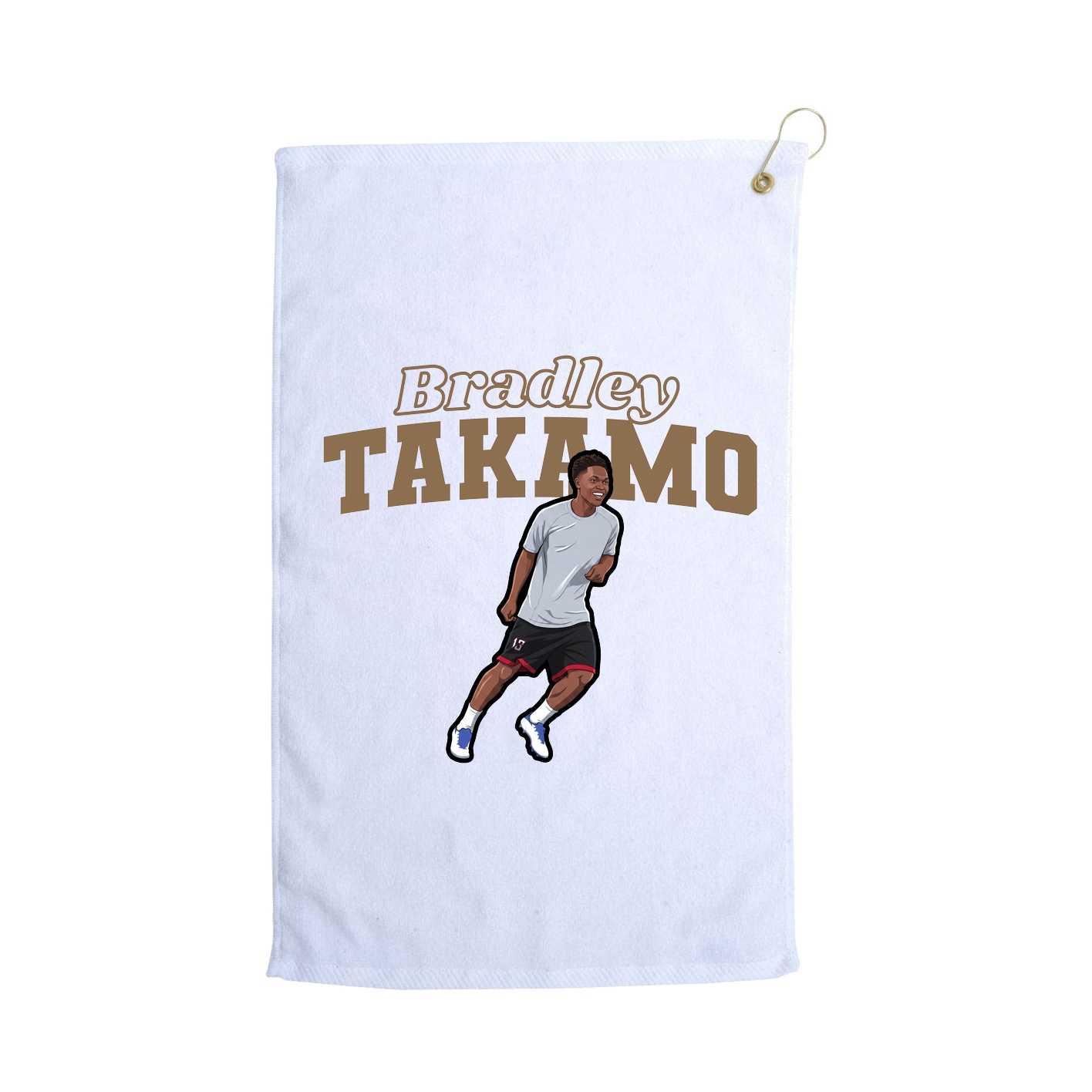 Golf Towel — Name Arch in White
