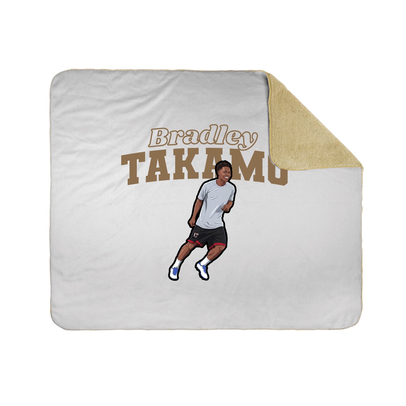 Throw Blanket — Name Arch in White