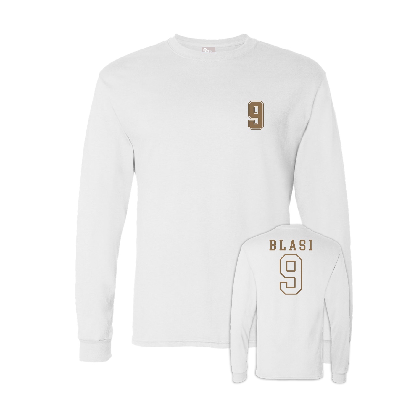 Long Sleeve Tee — Chest Back in White