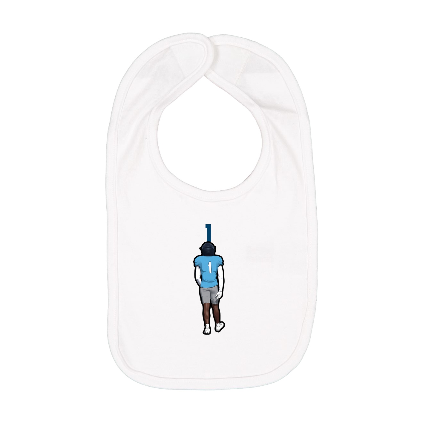 Infant Bib — Number Top in White